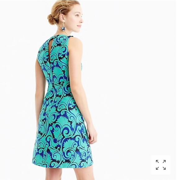 J. Crew Jacquard Print A Line Dress - Picture 3 of 8